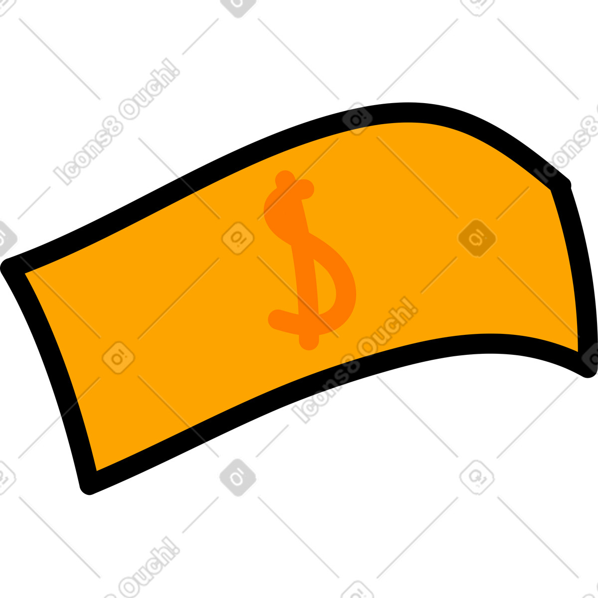 Banknote money illustration in Purr style download in PNG, SVG