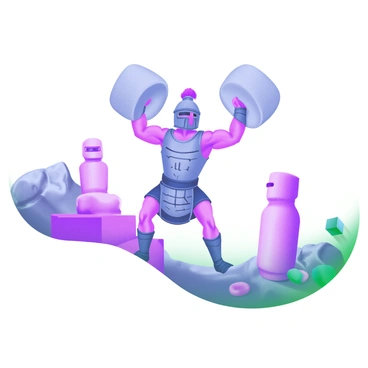 A scene depicting an "ancient warrior" performing lateral raises with "stone weights." The warrior is dressed in traditional armor, showcasing intricate details and designs. Muscles are visibly tense as the warrior lifts the stone weights, demonstrating strength and focus. Surrounding the warrior are rugged terrain and hints of an ancient training ground, such as worn-out training dummies and scattered pebbles. The atmosphere conveys a dedication to training and physical prowess.