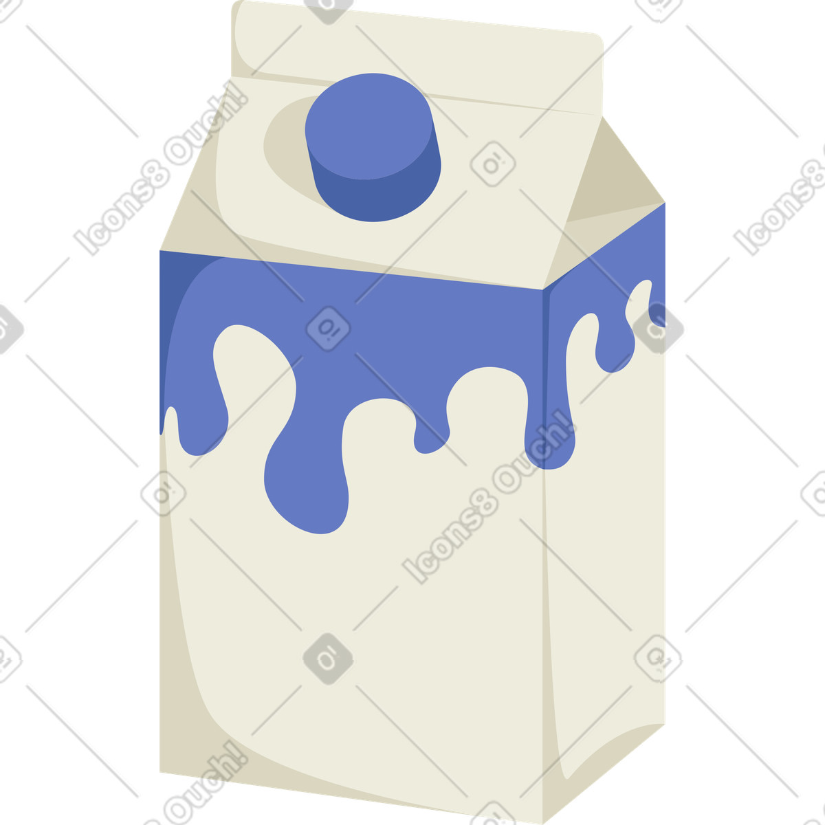 Social スタイルの 牛乳パック のイラストをPNG、SVG形式でダウンロード