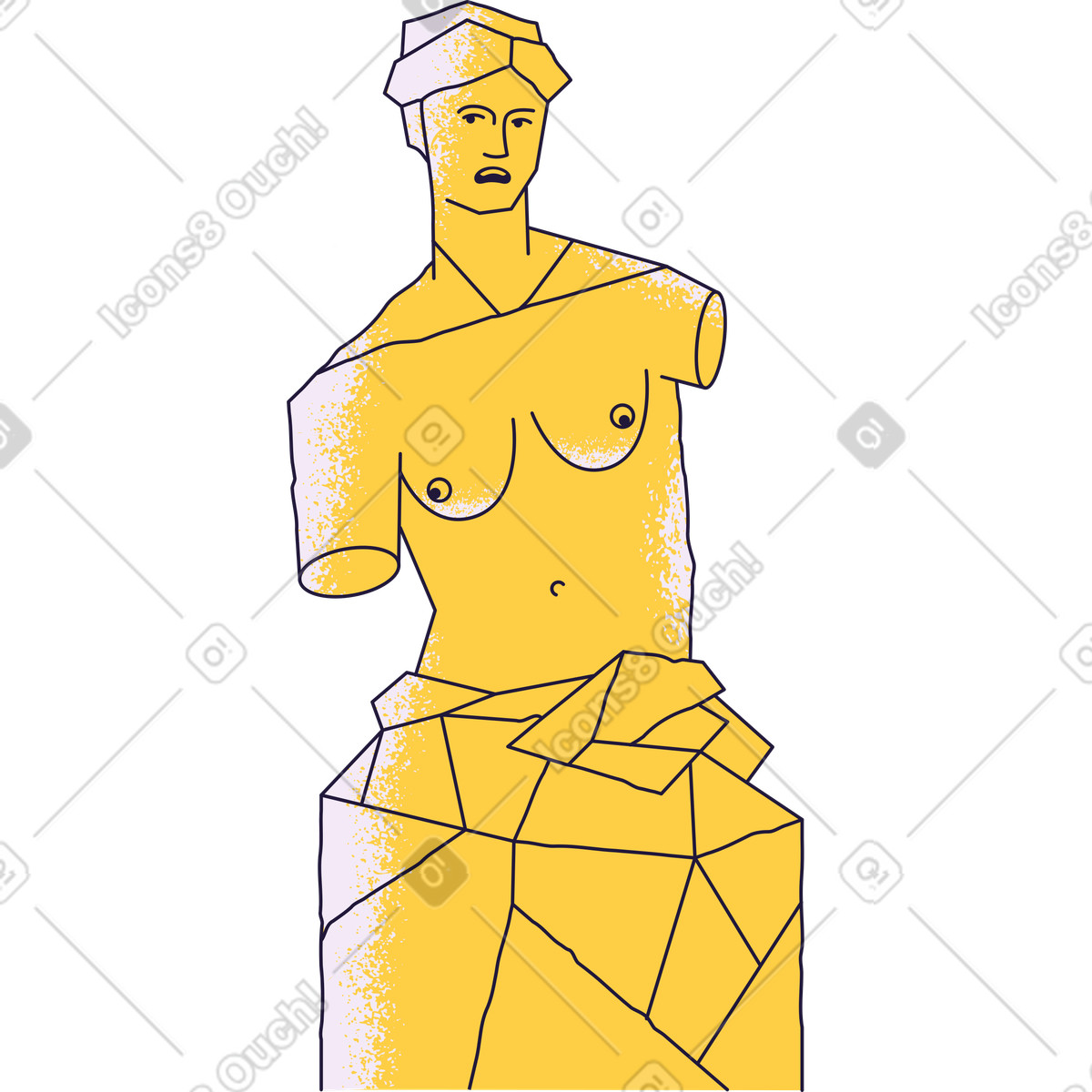 Statua illustrazione in stile Conifer scarica in PNG, SVG