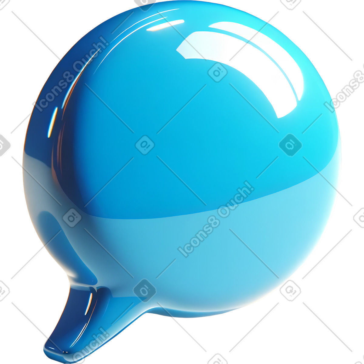 Ilustração de Balão fala em no estilo 3D Mini para baixar em PNG, SVG