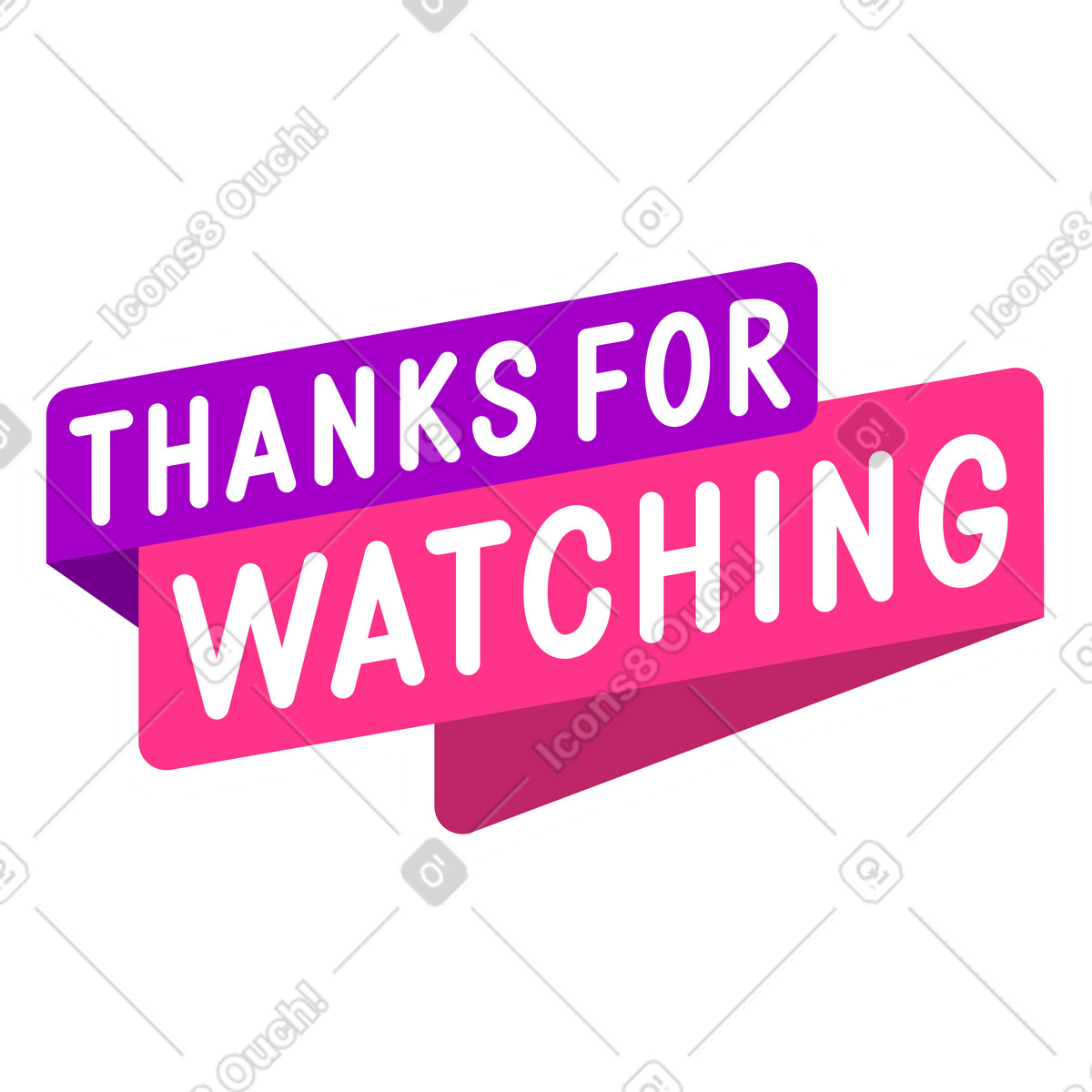 Schriftzug-aufkleber „danke, dass du pink lila gesehen hast“.-Illustration im Lettering-Stil als Download in PNG, SVG