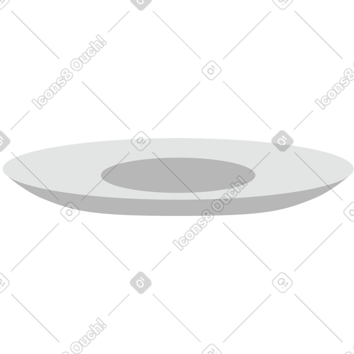 Small saucer illustration in Active style download in PNG, SVG