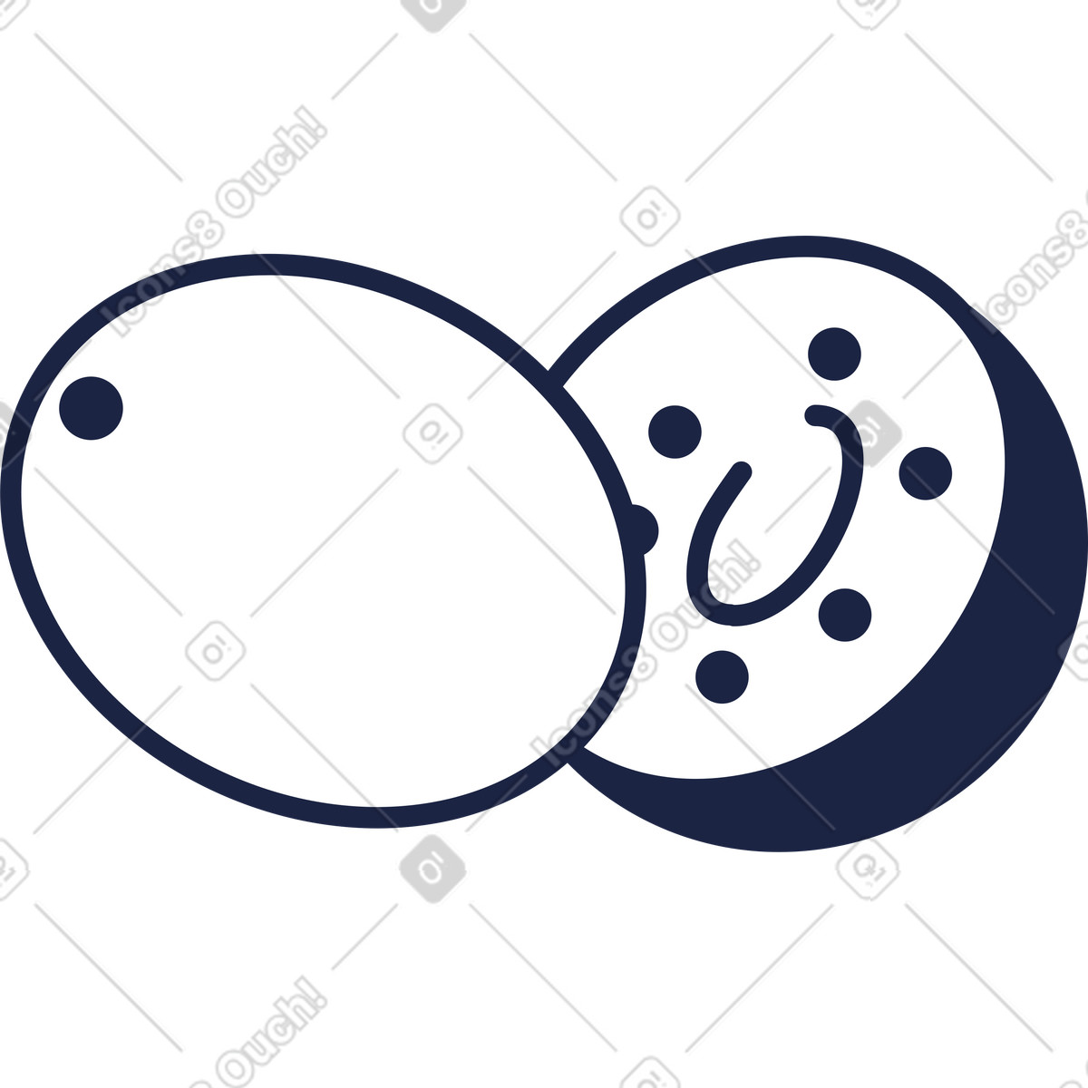 下载 Urban Line 风格的 猕猴桃 插画，支持 PNG、SVG 格式