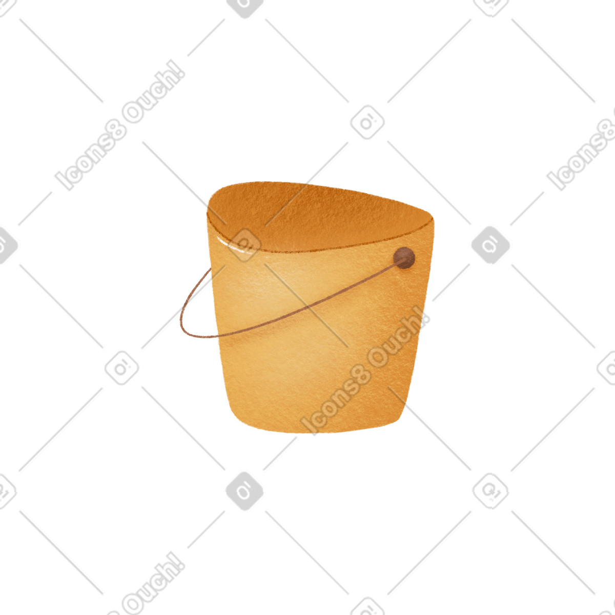 Bucket illustration in Woolly style download in PNG, SVG