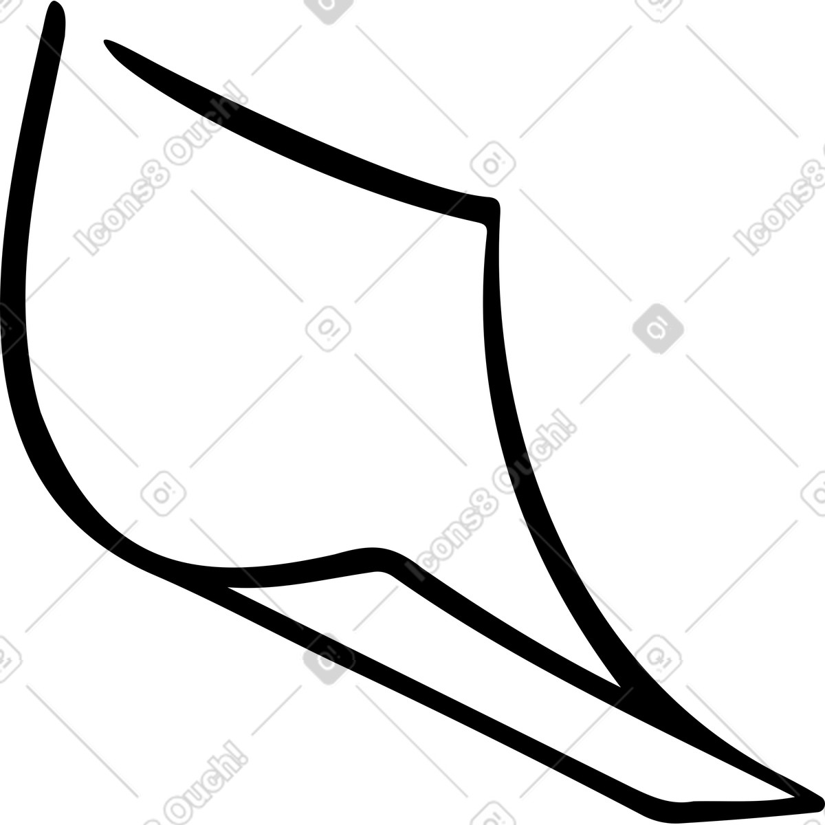 Fliegendes blatt papier-Illustration im Line-Stil als Download in PNG, SVG