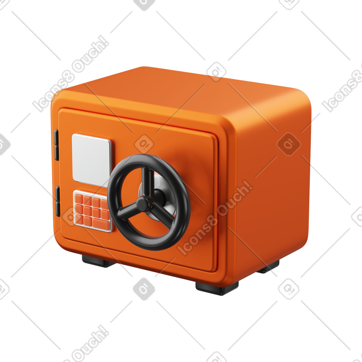 Deposit safe illustration in PNG, SVG