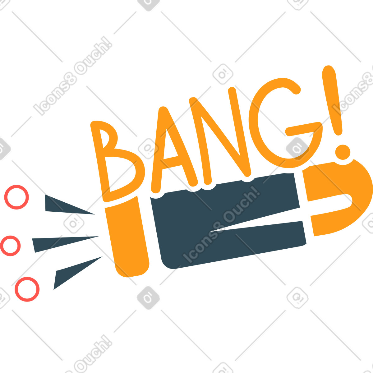 Knall-Illustration im Kingdom-Stil als Download in PNG, SVG