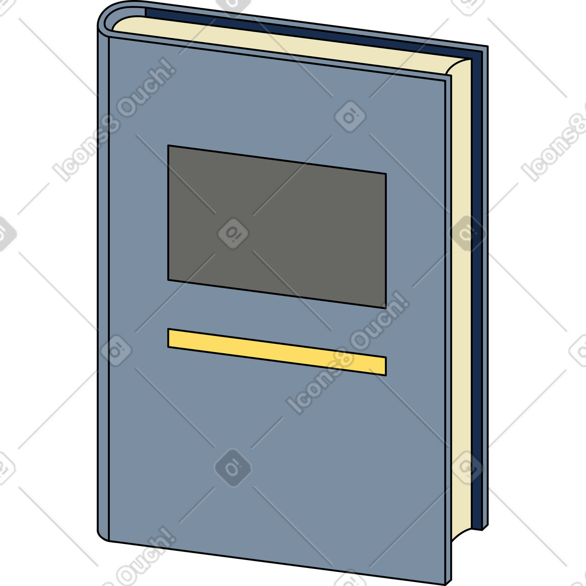 Buch-Illustration im Kindy-Stil als Download in PNG, SVG