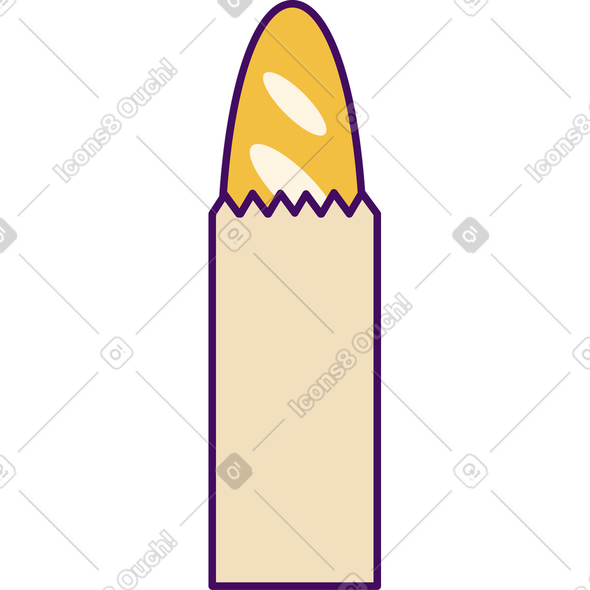 Sacchetto di pane illustrazione in stile Simplistic scarica in PNG, SVG