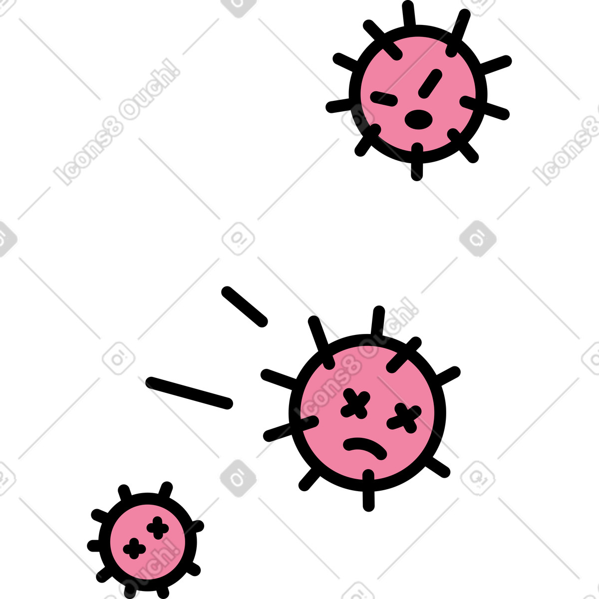 Virus illustrazione in stile Notes scarica in PNG, SVG