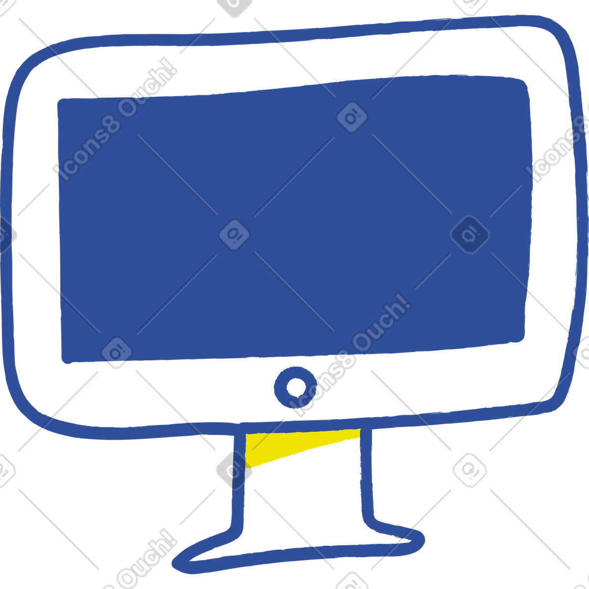 Monitor illustration in Lime style download in PNG, SVG