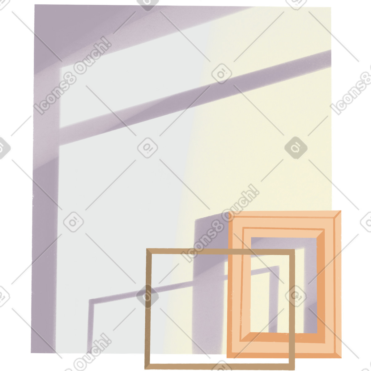 Иллюстрация Canvas with picture frames в стиле Shine — скачать в форматах PNG, SVG