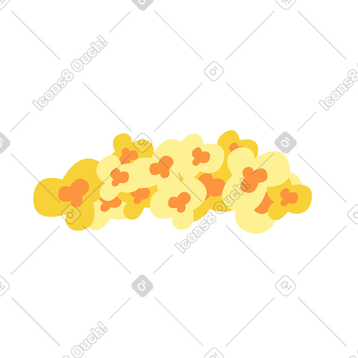 Popcorn illustrazione animata in stile Jaconda scaricabile in GIF, Lottie (JSON), AE