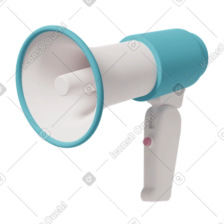ビジネス Casual life スタイルの 3D Megaphone のイラストをPNG、SVG形式でダウンロード