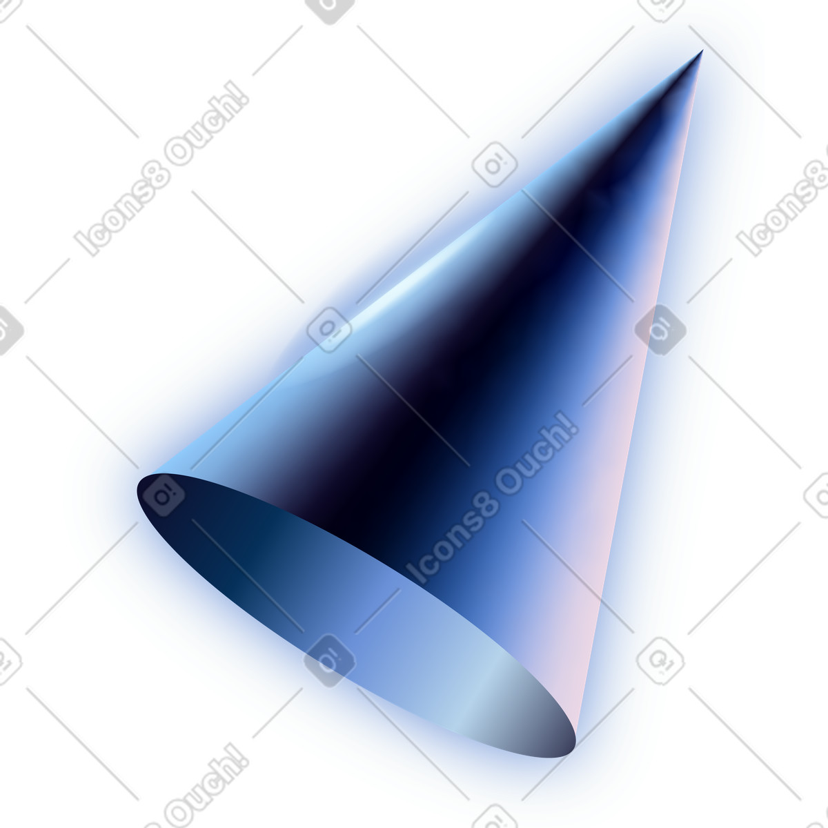 Ilustración Cone en estilo Dimension a descargar en PNG y SVG