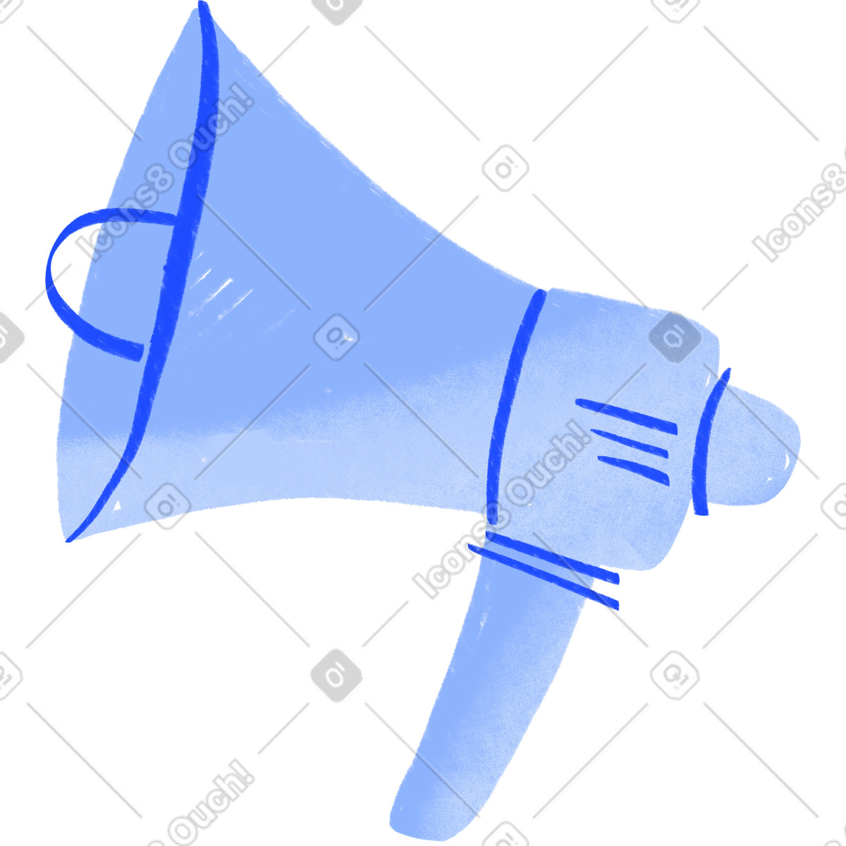 Ilustração de Megaphone em no estilo Quirky para baixar em PNG, SVG
