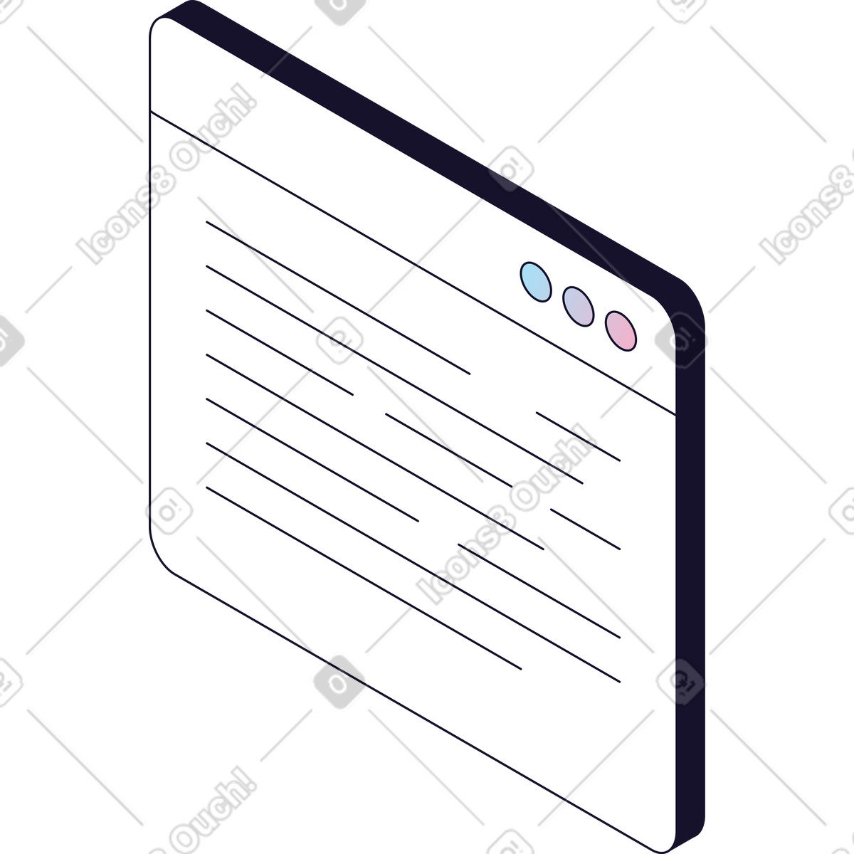 Browser window illustration in Node style download in PNG, SVG