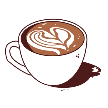 A close-up of a coffee cup with intricate latte art on top