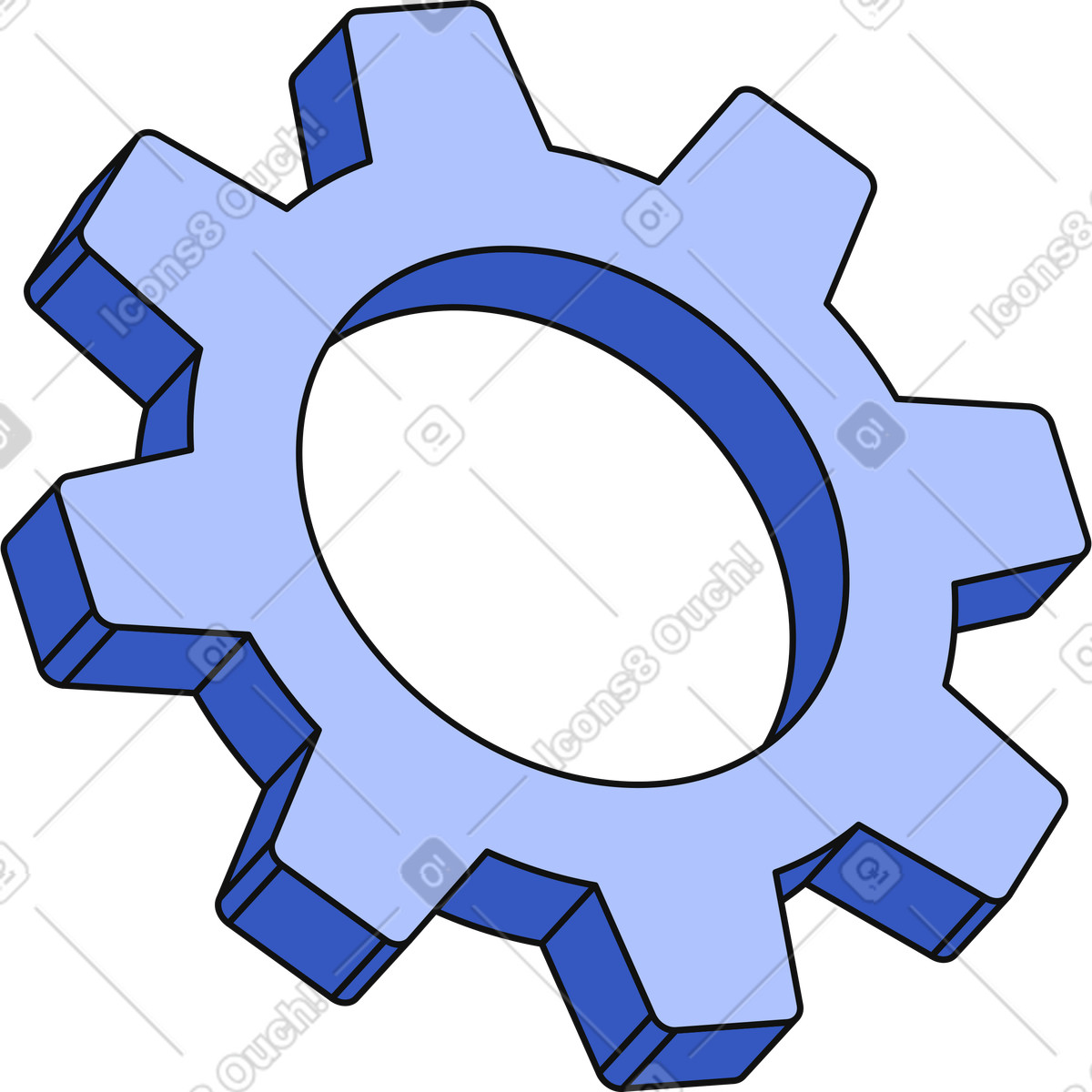 Illustration Équipement bleu dans le style Techny à télécharger aux formats PNG, SVG