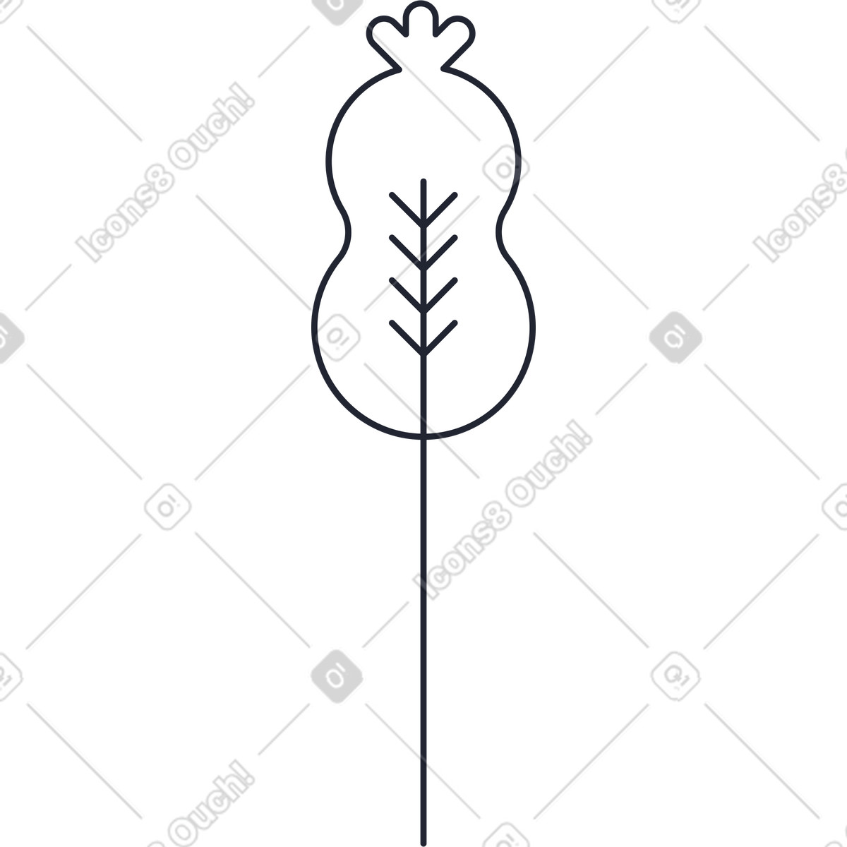 Tree illustration in Pablita style download in PNG, SVG
