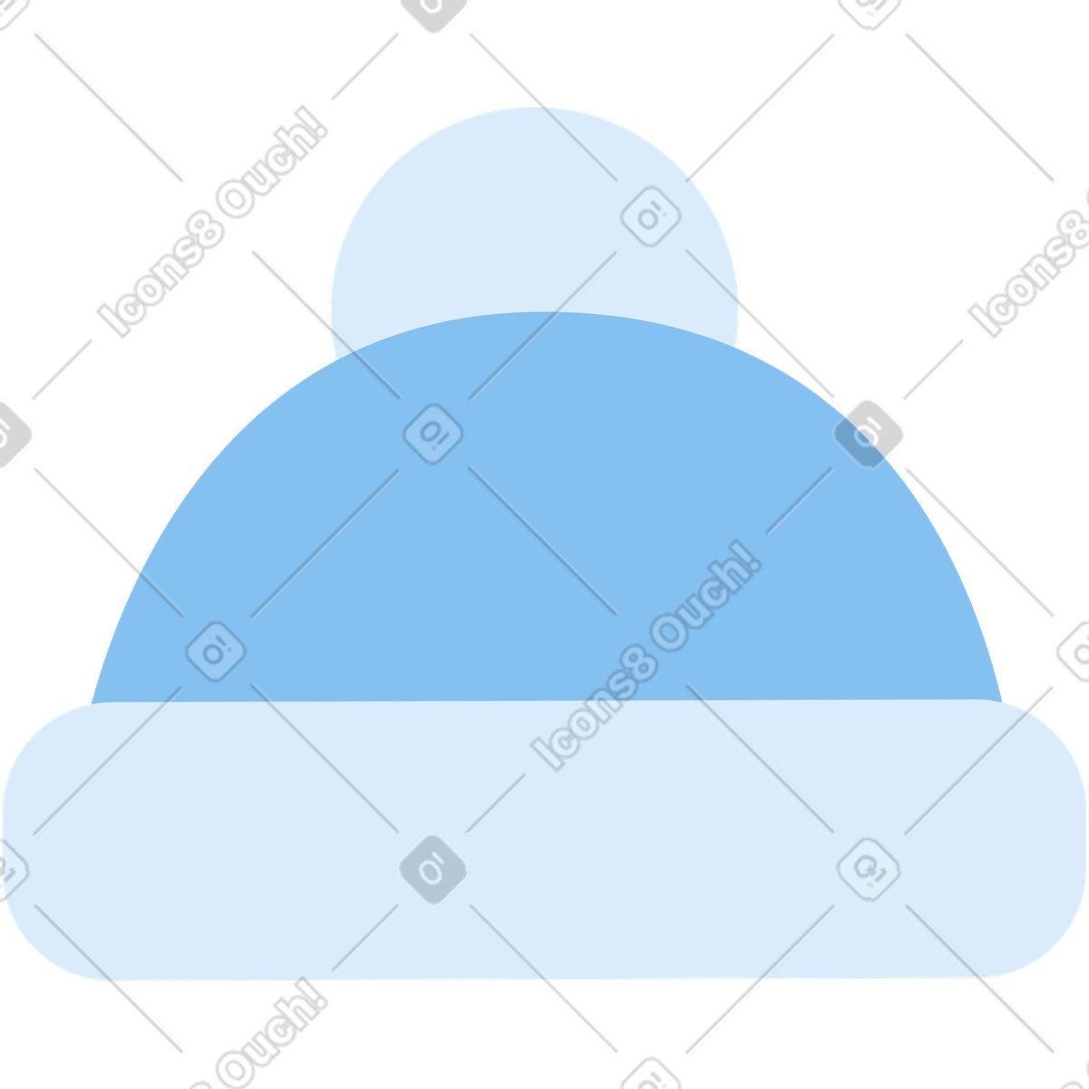 Bobble hat illustration in Marginalia style download in PNG, SVG