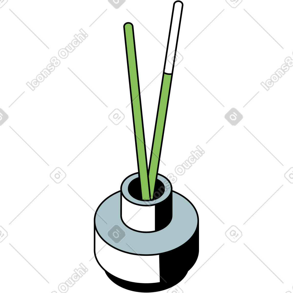 Ilustración Incienso en estilo Isometric a descargar en PNG y SVG