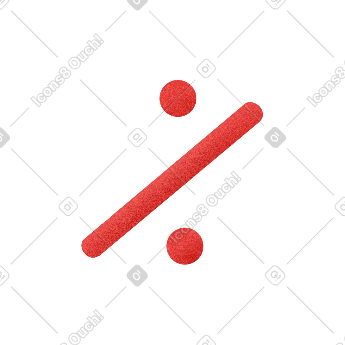 Willowy スタイルの Red percent mark のイラストをPNG、SVG形式でダウンロード