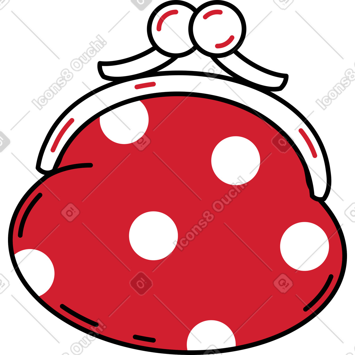 Purse-Illustration im Ruby-Stil als Download in PNG, SVG