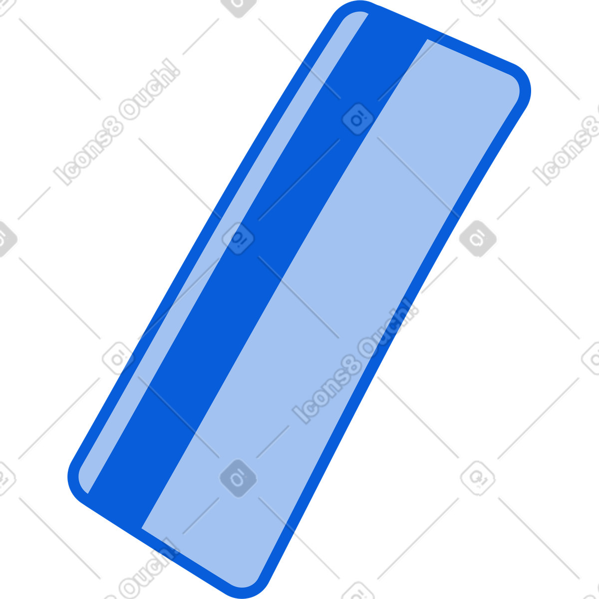 Ilustración Tarjeta bancaria azul en estilo Handy Line a descargar en PNG y SVG
