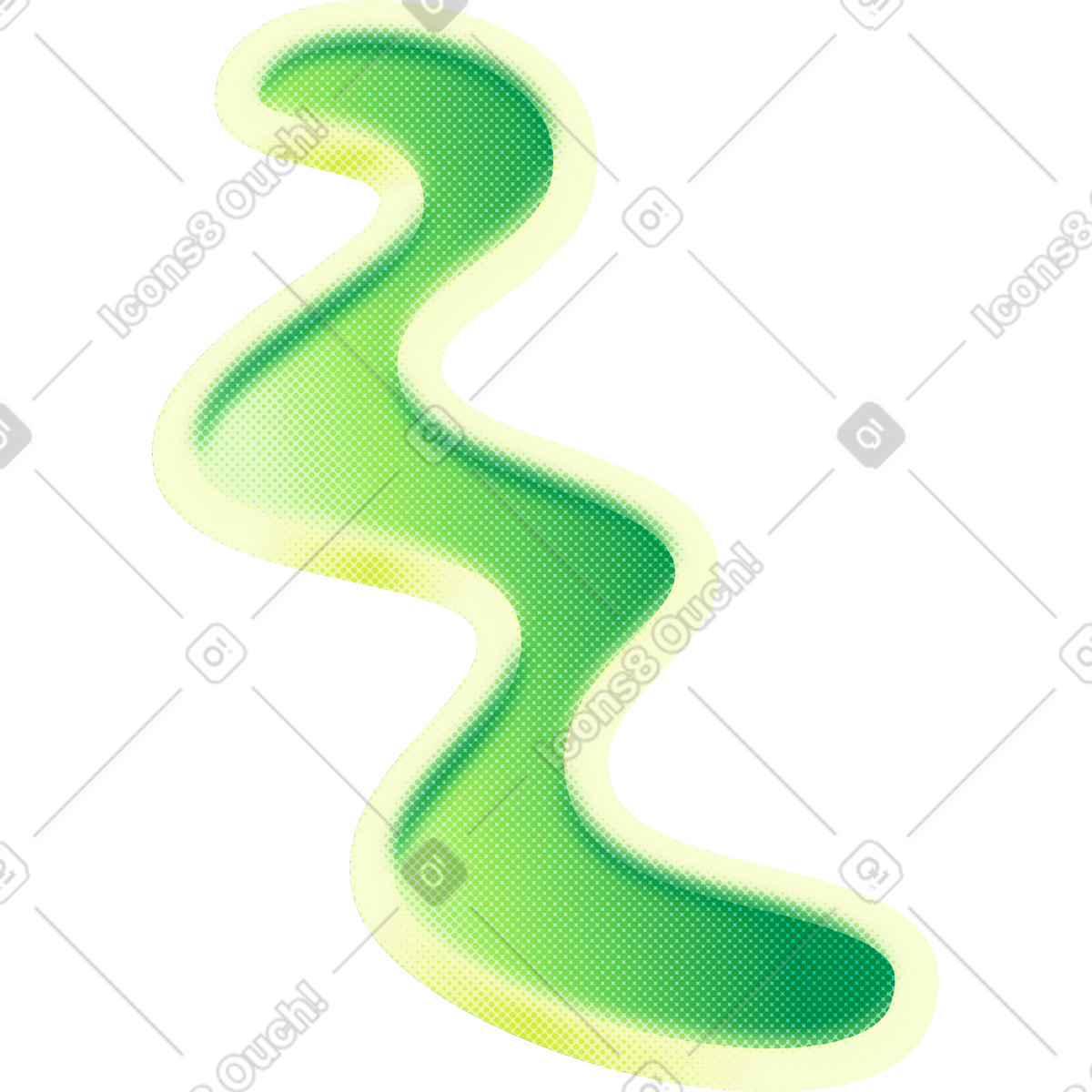 Green line illustration in Lettering style download in PNG, SVG