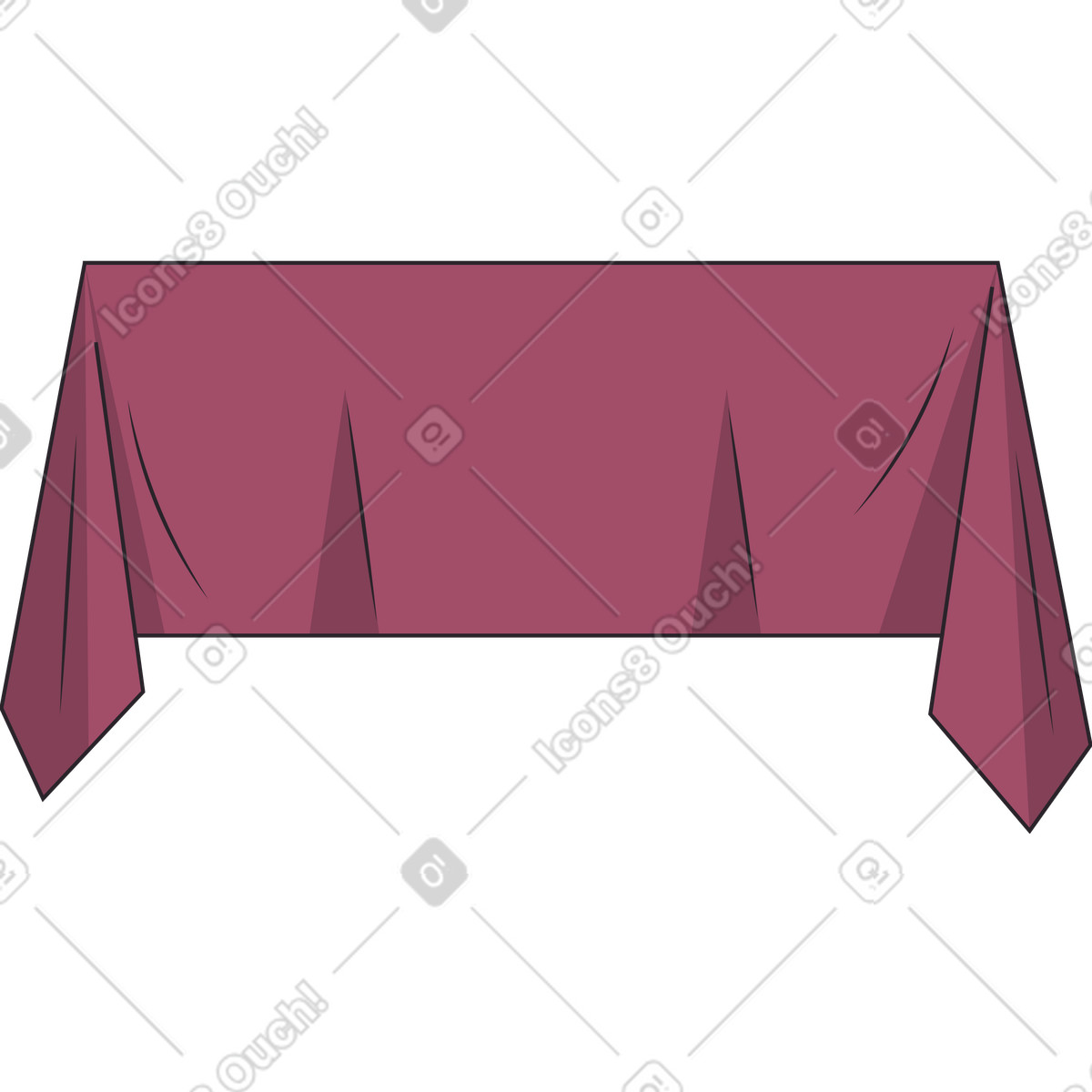Tischdecke-Illustration im Eastwood-Stil als Download in PNG, SVG