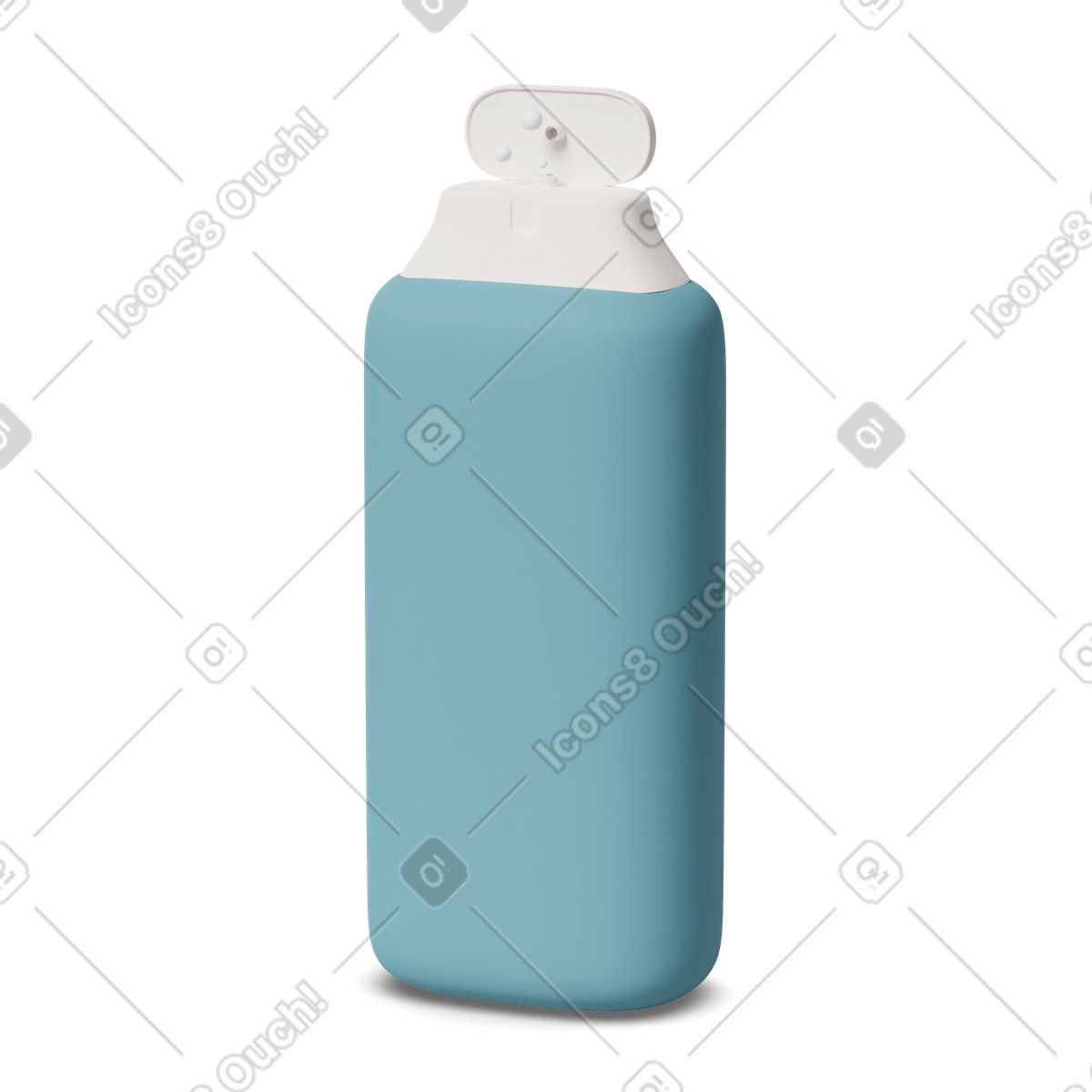 Blue shampoo bottle illustration in 3D Casual life style download in PNG, SVG