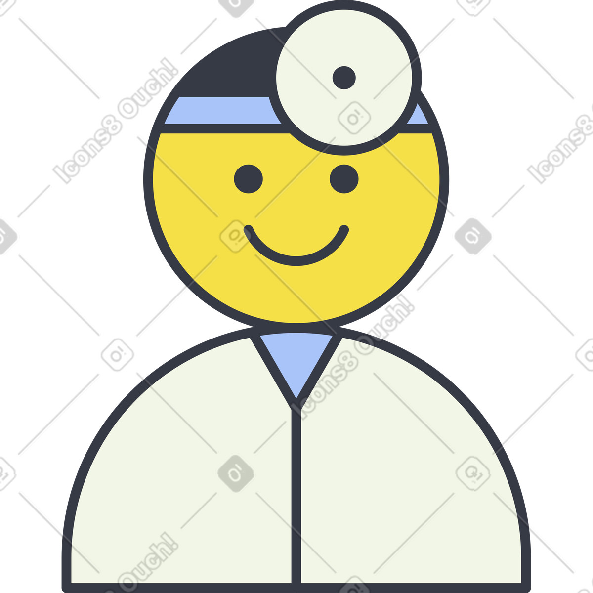 Arzt-Illustration im Abstract-Stil als Download in PNG, SVG
