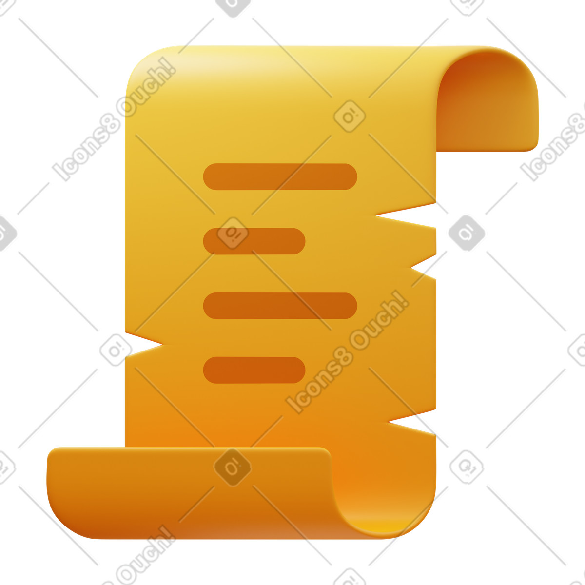 下载 3D Fluency 风格的 Parchment 动画插图，支持 GIF、Lottie （JSON）、AE 格式
