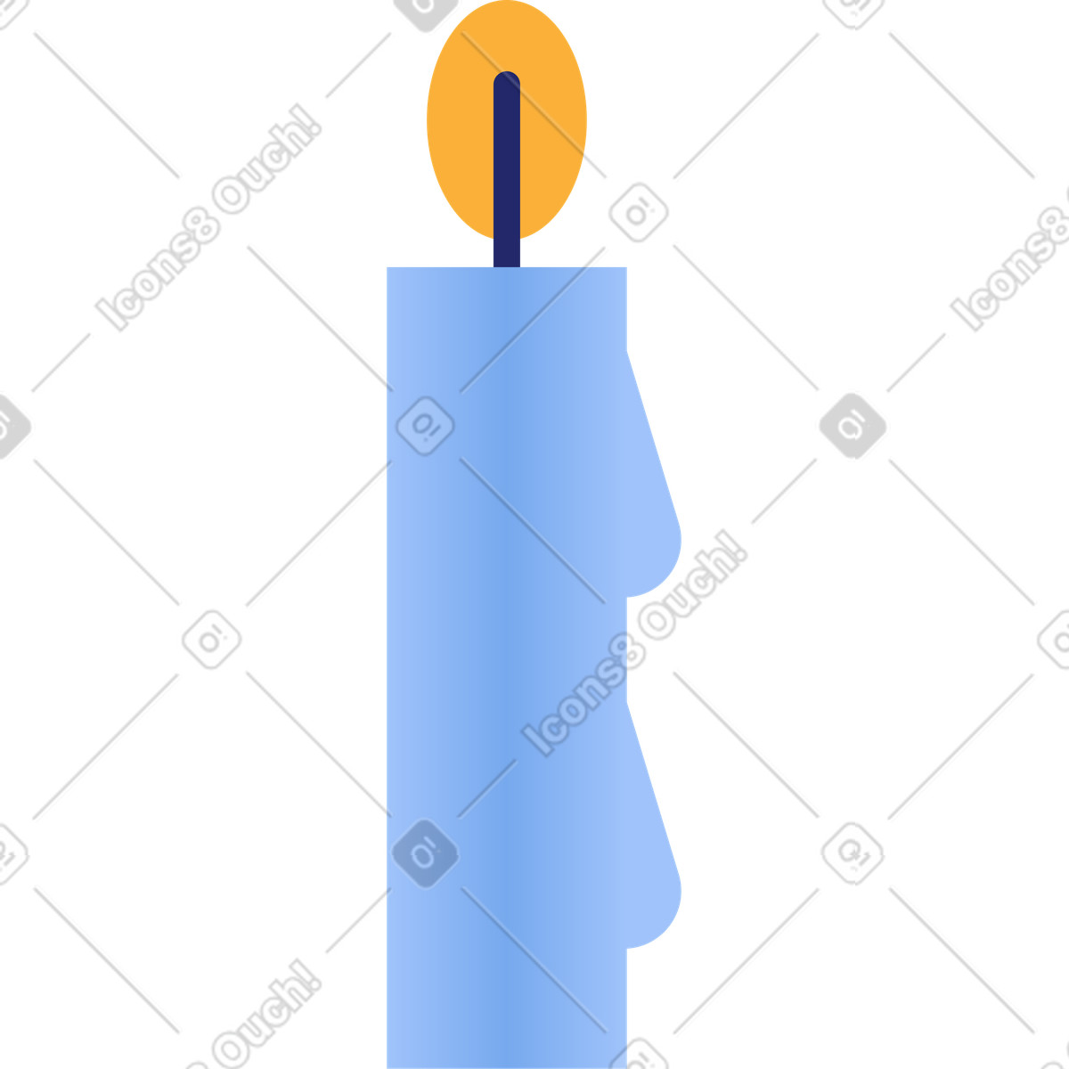 Candle illustration in Clip style download in PNG, SVG