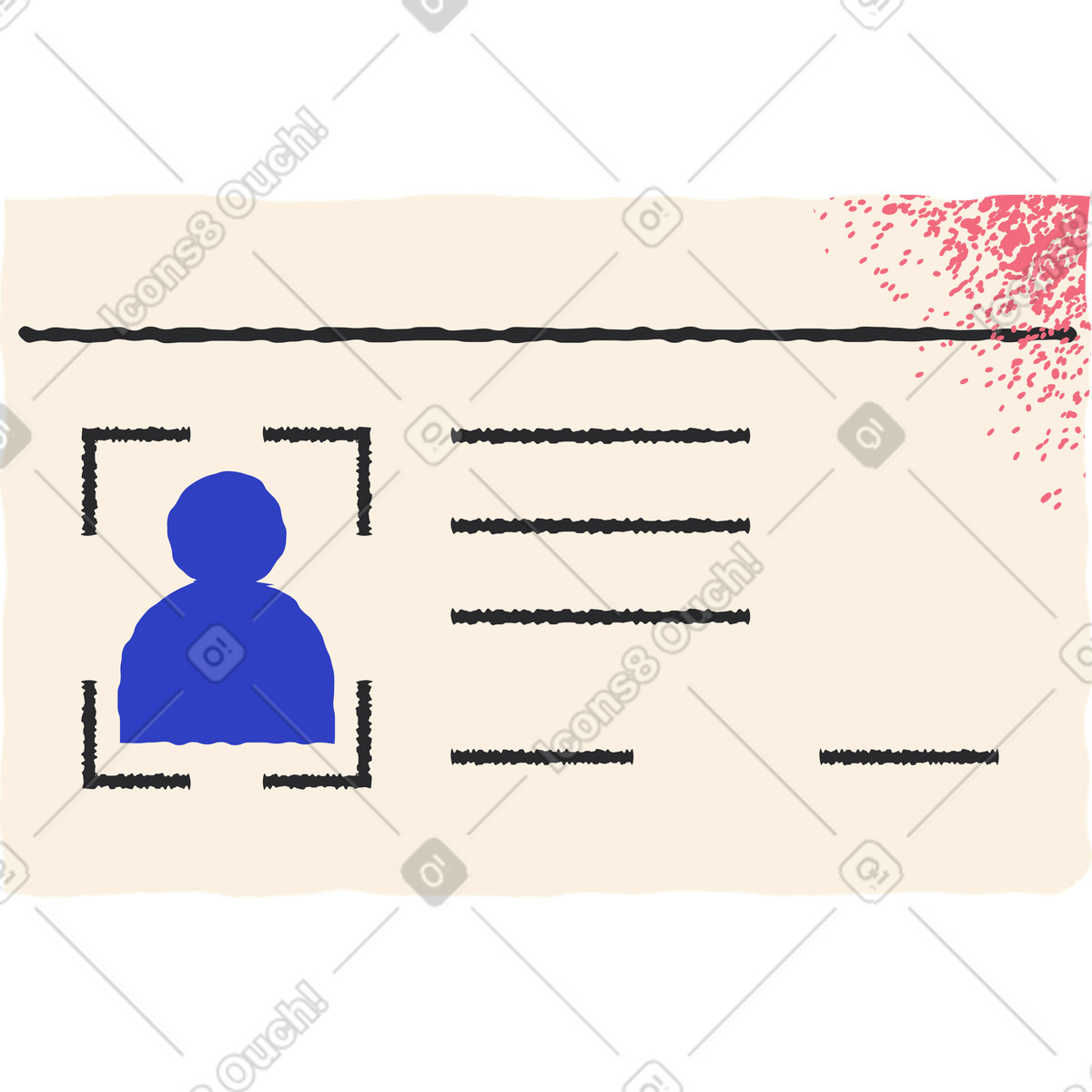 Illustration Identifiant dans le style Pablo à télécharger aux formats PNG, SVG