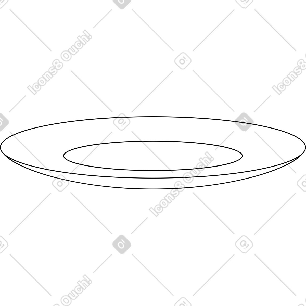 Teller-Illustration im Sitcom-Stil als Download in PNG, SVG