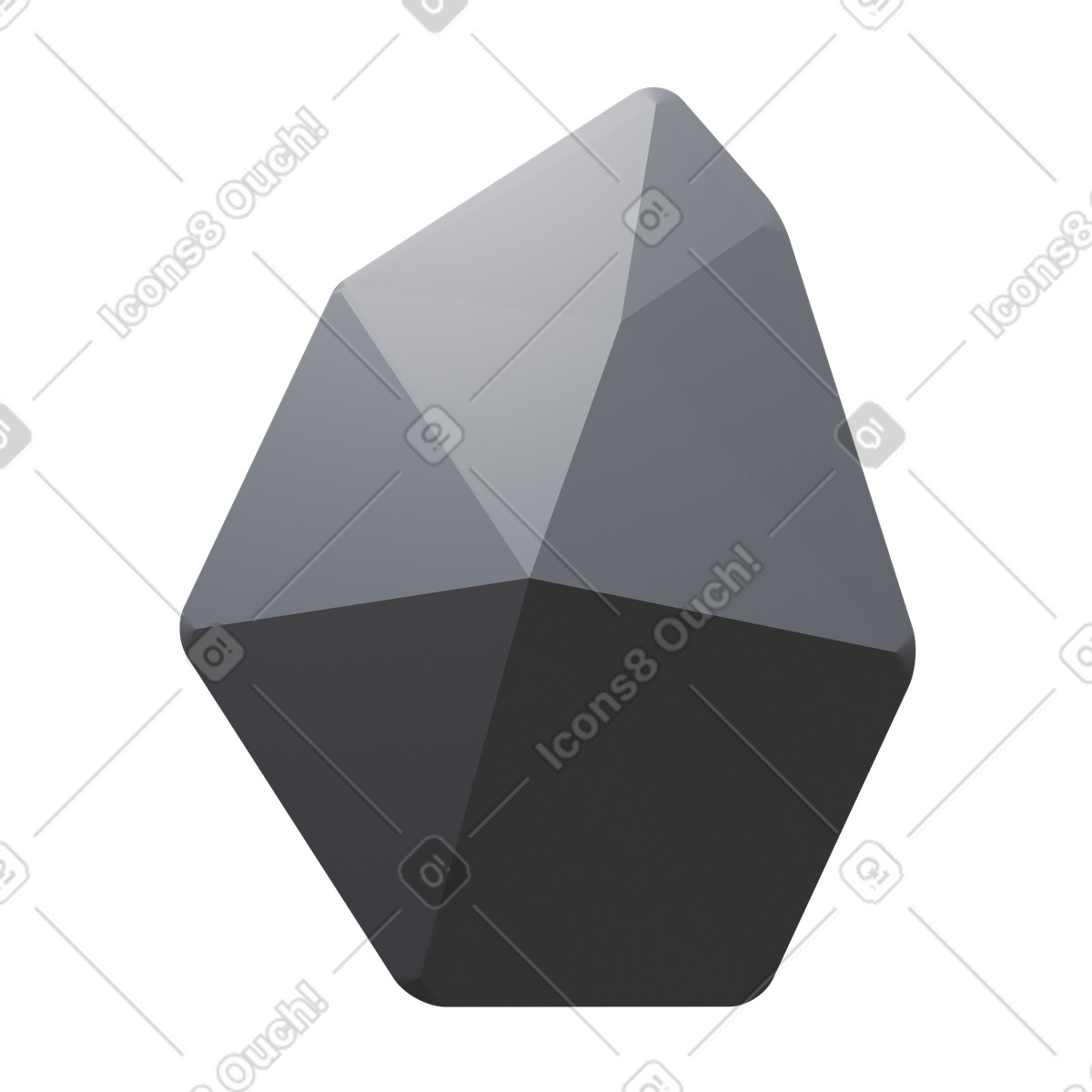 Coal illustration in 3D Fluency style download in PNG, SVG