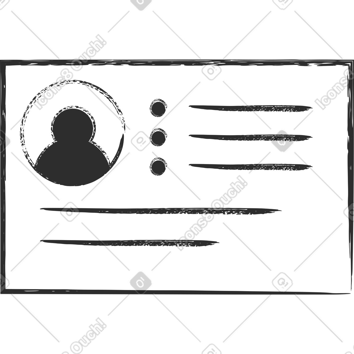 Graphite 스타일의 프로필 카드 일러스트레이션 PNG, SVG 다운로드