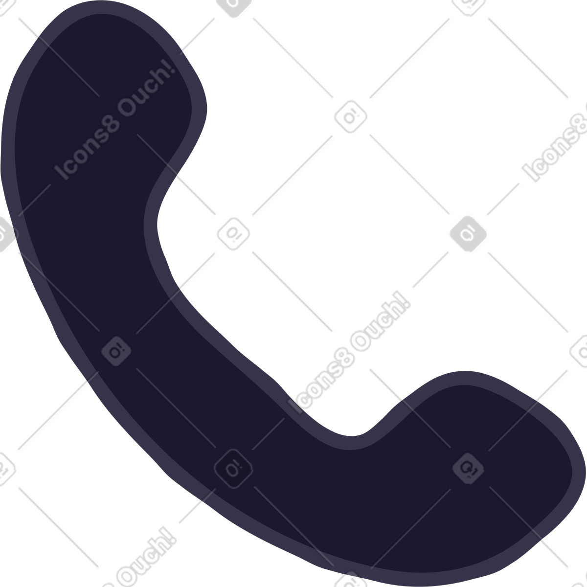 Ilustración Teléfono en estilo Stripy a descargar en PNG y SVG