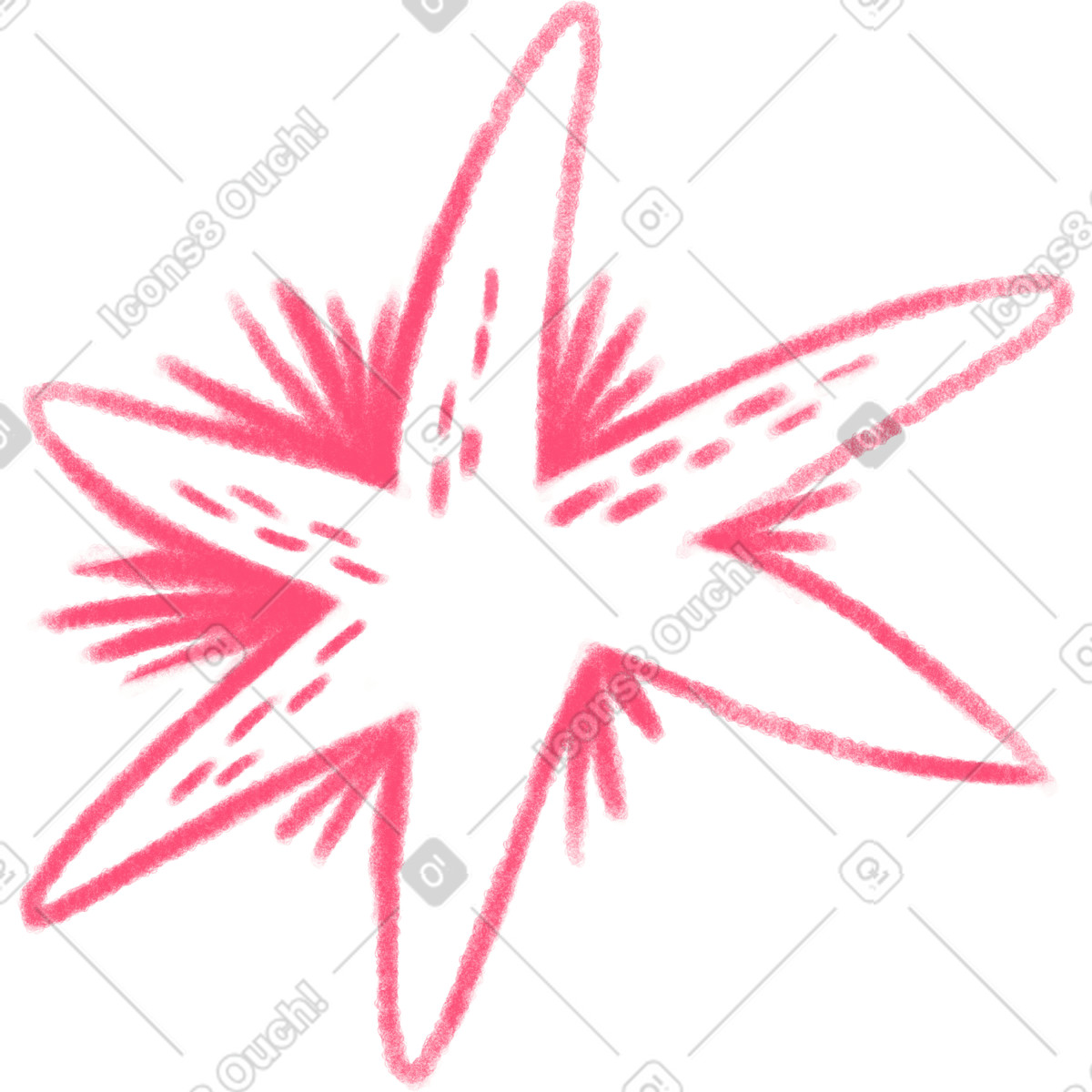 下载 Doodle 风格的 Pink texture star 插画，支持 PNG、SVG 格式