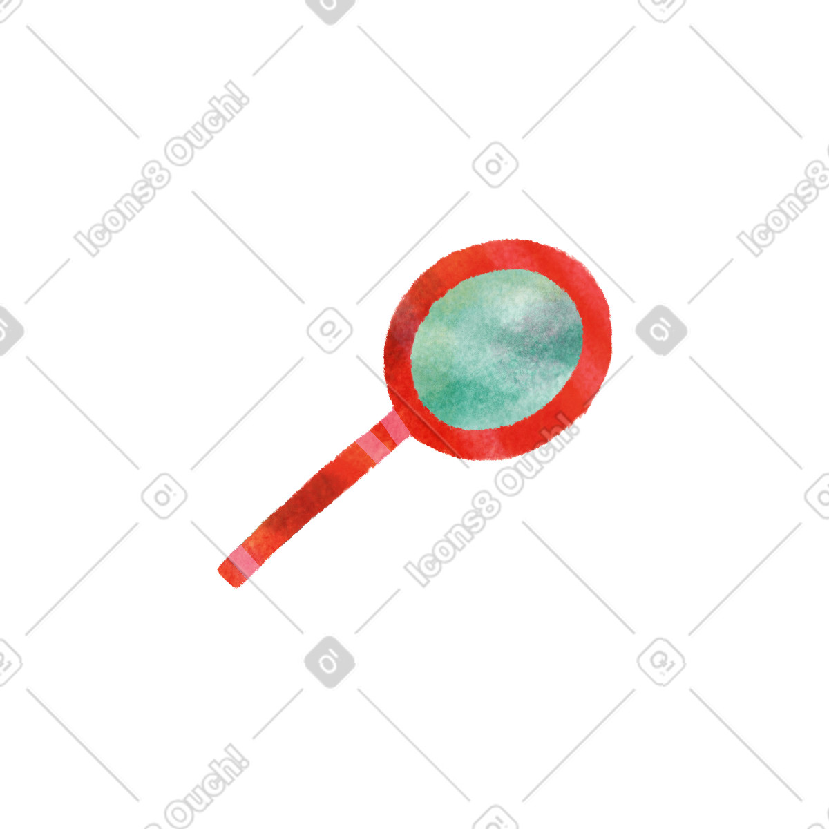 Magnifying glass illustrazione in stile Jungle scarica in PNG, SVG