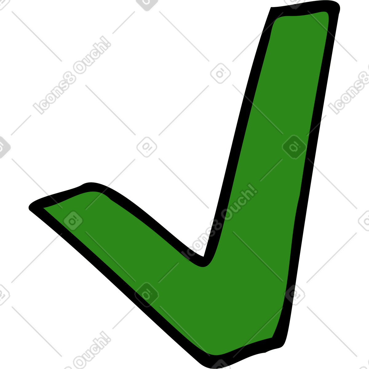 Ilustração de Marca verificação em no estilo Comic para baixar em PNG, SVG