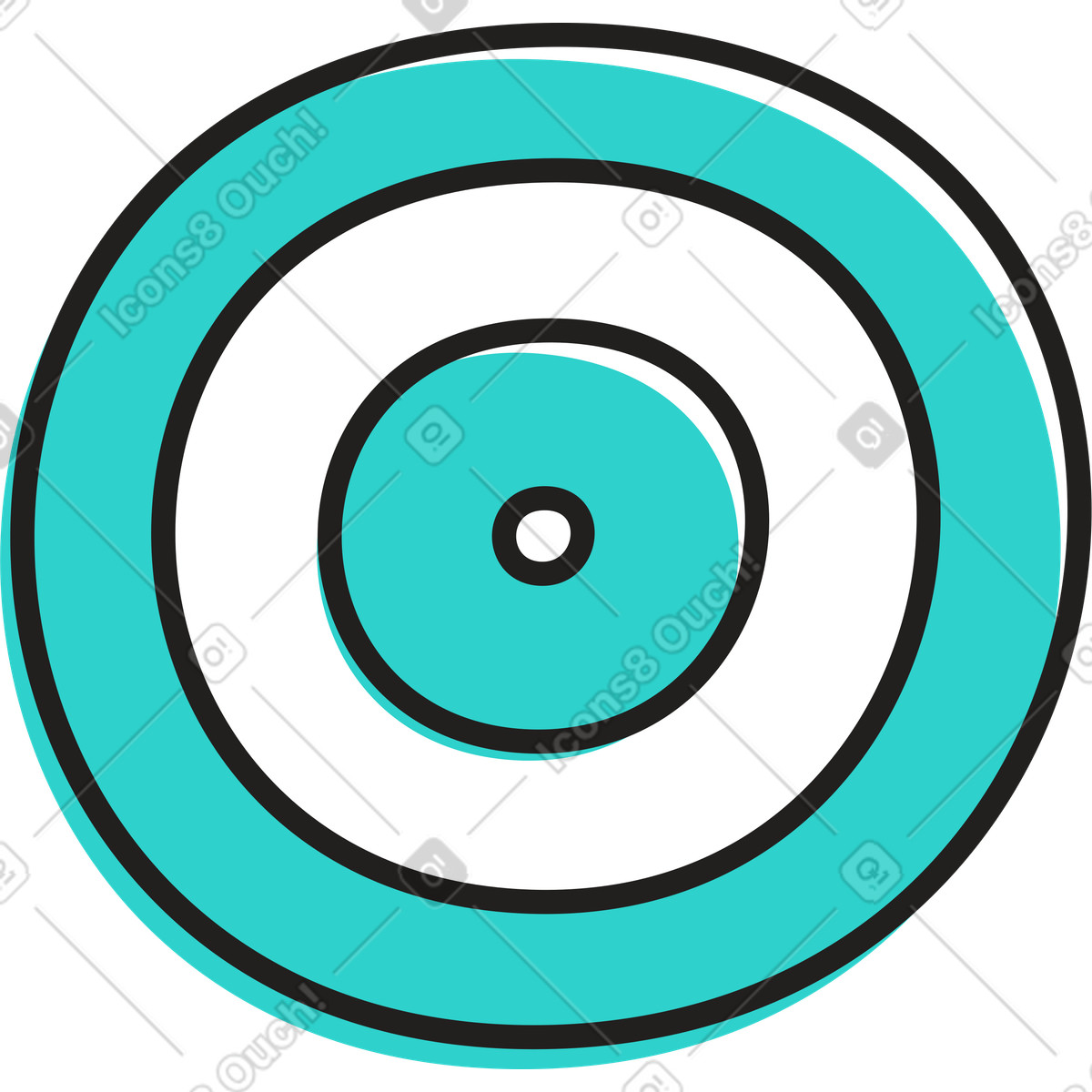 Ilustración Objetivo en estilo Little a descargar en PNG y SVG