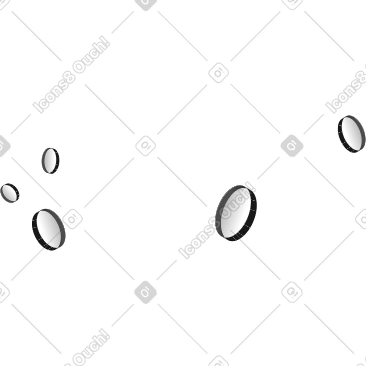下载 Futuristic 风格的 一串硬币飞走了 插画，支持 PNG、SVG 格式
