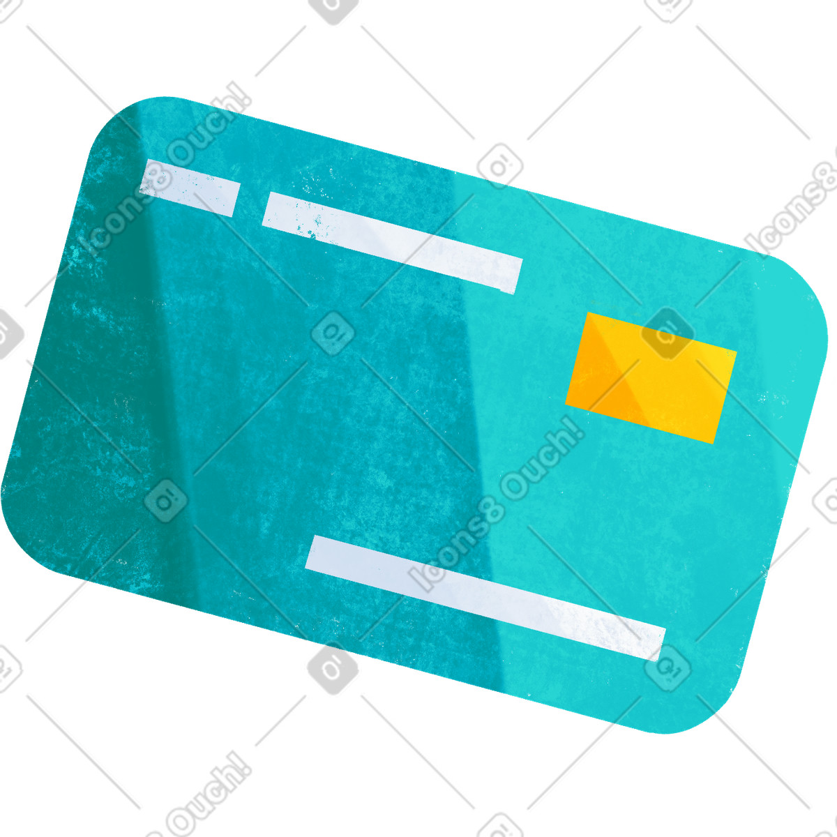 Bonbon スタイルの Blue debit plastic card のイラストをPNG、SVG形式でダウンロード