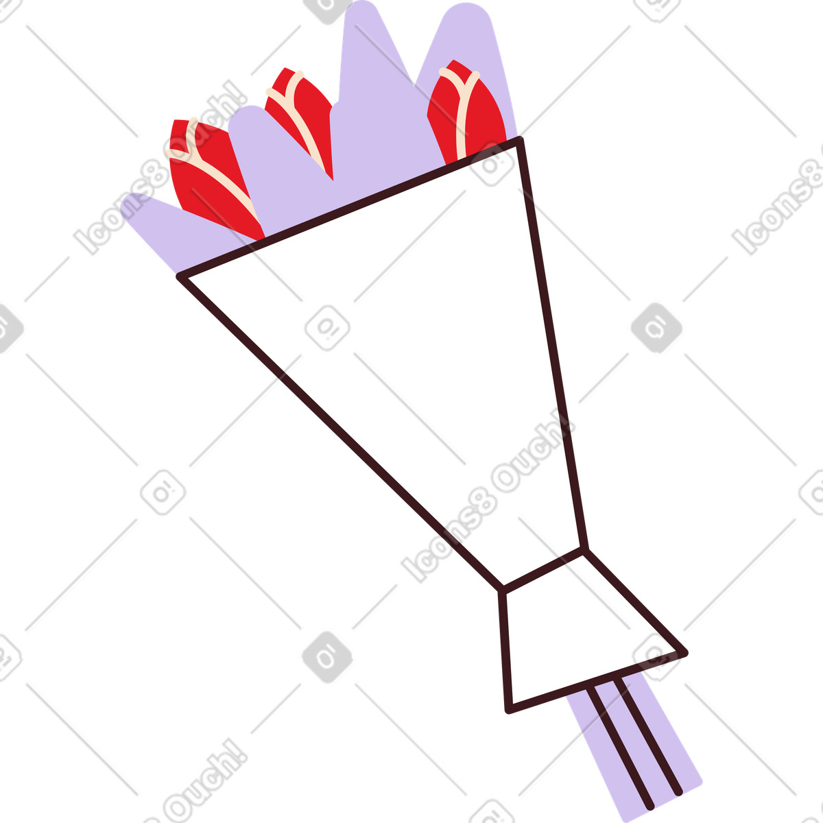 Ilustración Ramo de flores en estilo Folks a descargar en PNG y SVG