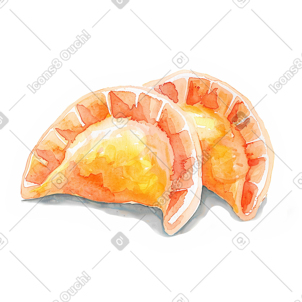 Illustration Deux boulettes dans le style Watercolor à télécharger aux formats PNG, SVG