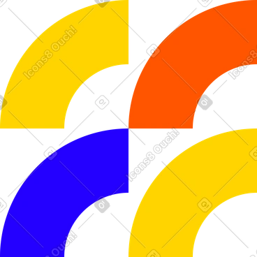 Quatre quarts de cercle PNG, SVG